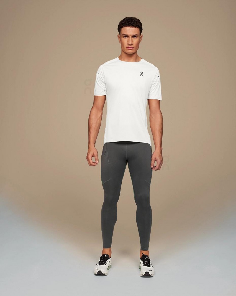 Grey / Olive On Performance Men's Tights | USA_ON9103