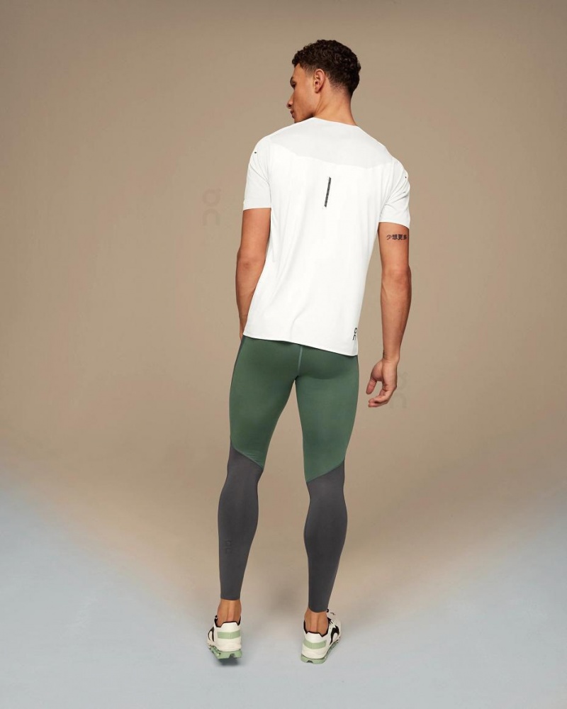 Grey / Olive On Performance Men's Tights | USA_ON9103
