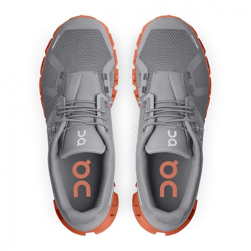 Grey / Orange On Cloud 5 Men's Sneakers | USA_ON8693