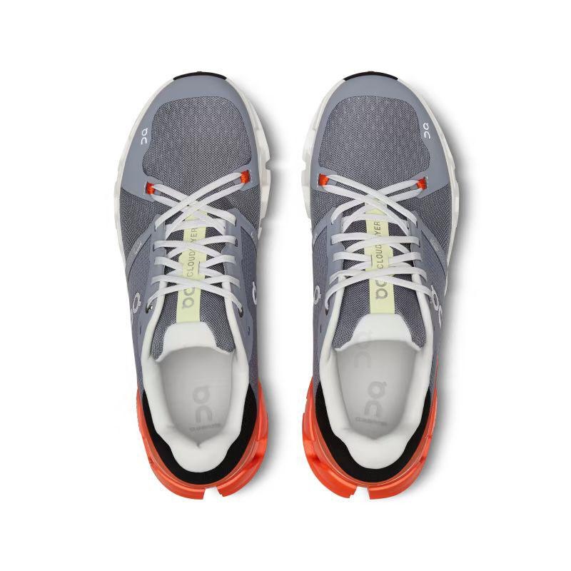 Grey / Orange On Cloudflyer 4 Men's Road Running Shoes | USA_ON8475