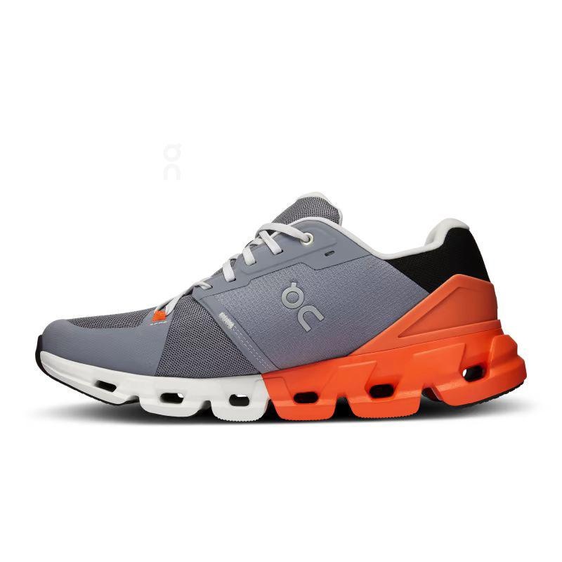 Grey / Orange On Cloudflyer 4 Men's Road Running Shoes | USA_ON8475