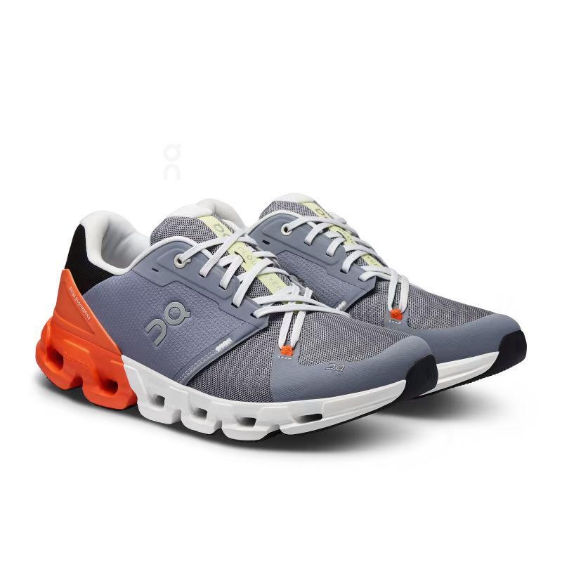Grey / Orange On Cloudflyer 4 Men's Road Running Shoes | USA_ON8475