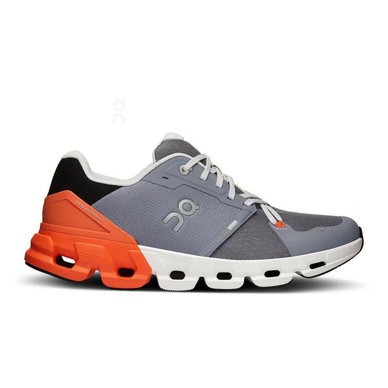 Grey / Orange On Cloudflyer 4 Men\'s Road Running Shoes | USA_ON8475