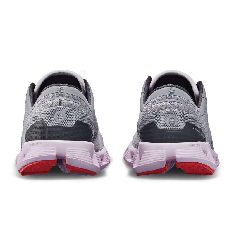 Grey / Purple On Cloud X 3 Women's Road Running Shoes | USA_ON9058