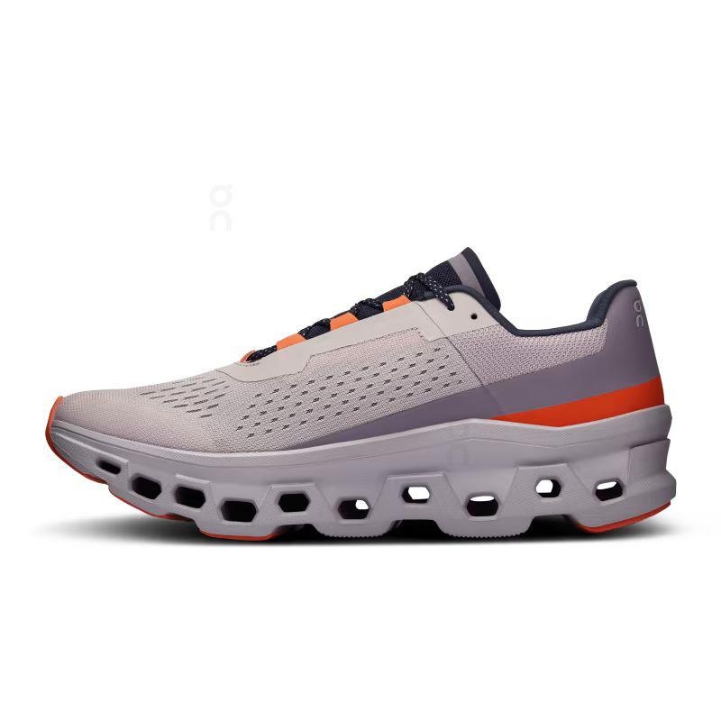 Grey / Red On Cloudmonster Men's Road Running Shoes | USA_ON8567