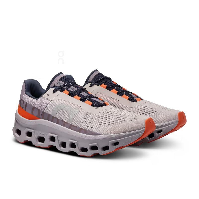 Grey / Red On Cloudmonster Men's Road Running Shoes | USA_ON8567
