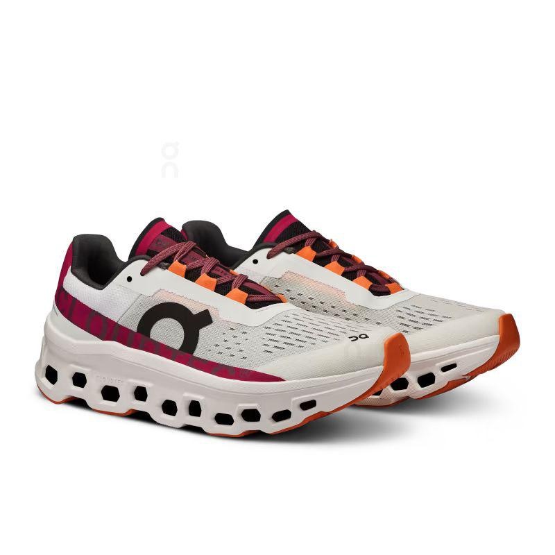 Grey / Red On Cloudmonster Women's Road Running Shoes | USA_ON8755