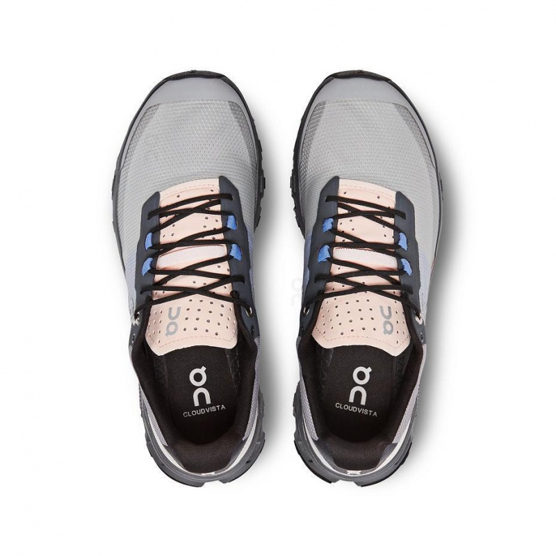 Grey / Rose On Cloudvista Women's Hiking Shoes | USA_ON8575
