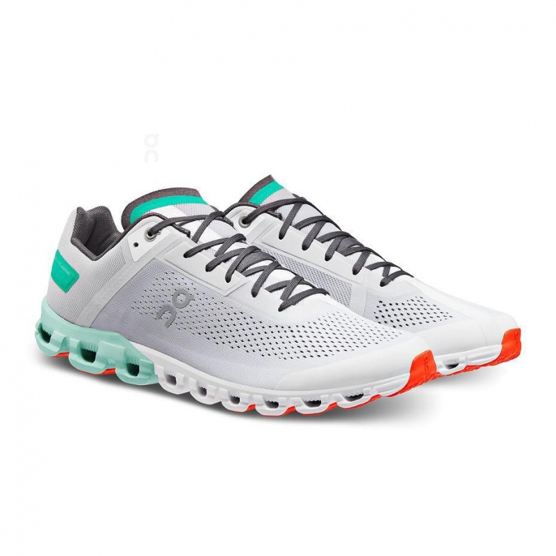 Grey / Turquoise On Cloudflow Men's Road Running Shoes | USA_ON8189