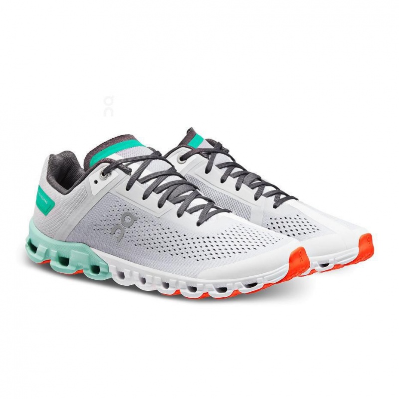 Grey / Turquoise On Cloudflow Women's Road Running Shoes | USA_ON1172