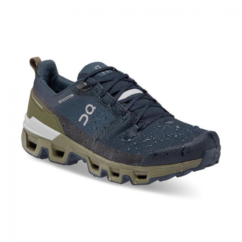 Navy On Cloudwander Waterproof Men's Hiking Shoes | USA_ON8408