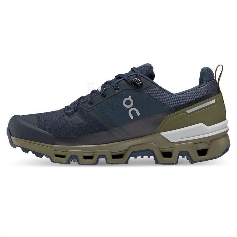 Navy On Cloudwander Waterproof Men's Hiking Shoes | USA_ON8408