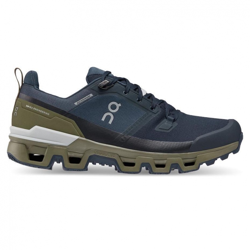 Navy On Cloudwander Waterproof Men\'s Hiking Shoes | USA_ON8408