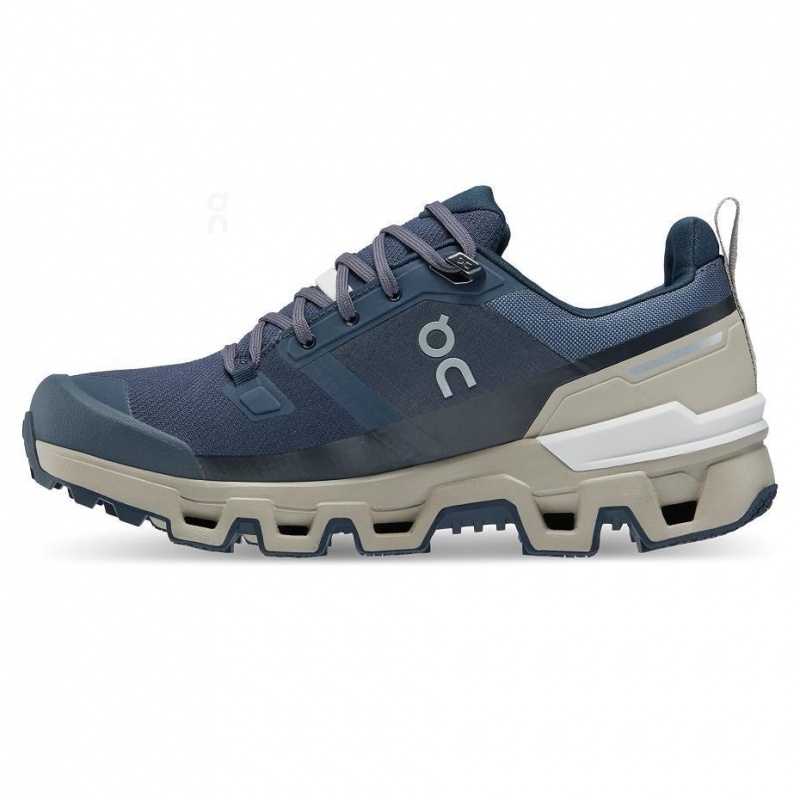 Navy On Cloudwander Waterproof Women's Hiking Shoes | USA_ON9126