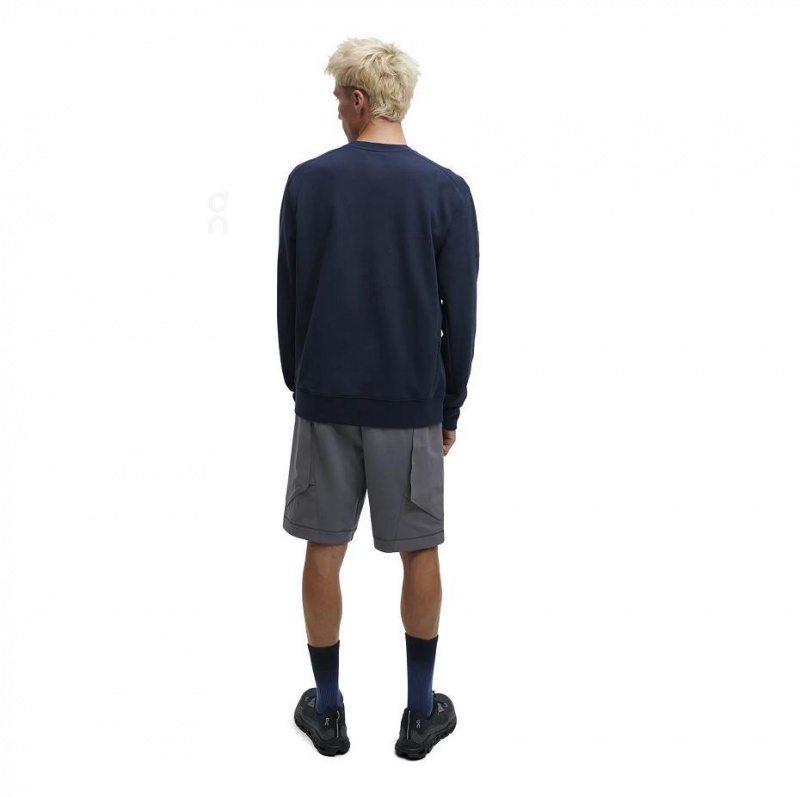 Navy On Crew Neck Men's Sweatshirts | USA_ON8152