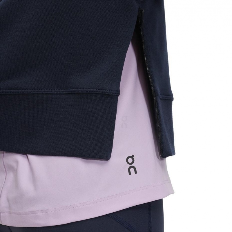 Navy On Crew Neck Women's Sweatshirts | USA_ON8622