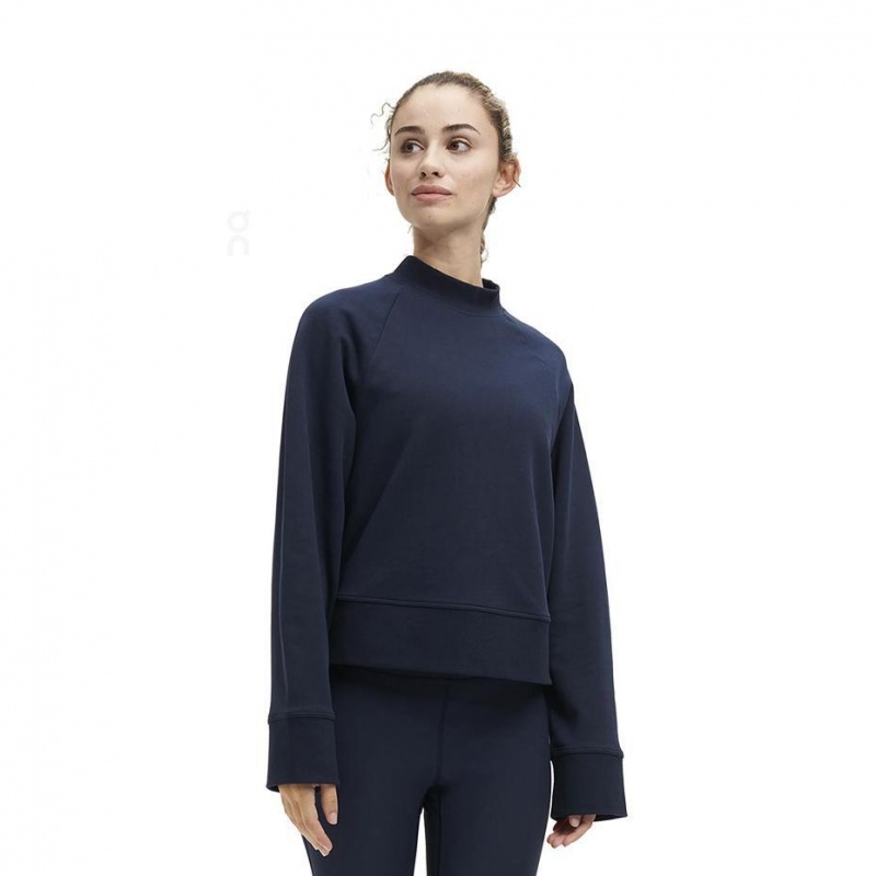Navy On Crew Neck Women\'s Sweatshirts | USA_ON8622