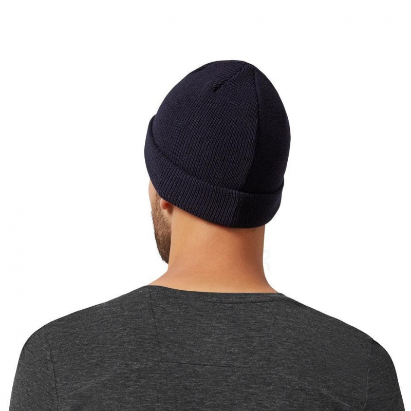Navy On Merino Men's Beanie | USA_ON8907