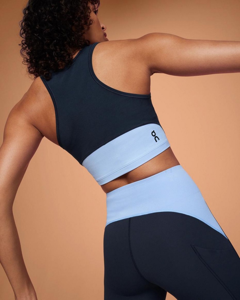 Navy On Movement Crop Women's Tank | USA_ON8431