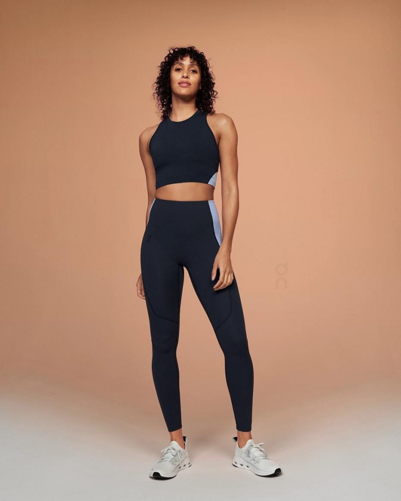 Navy On Movement Crop Women\'s Tank | USA_ON8431