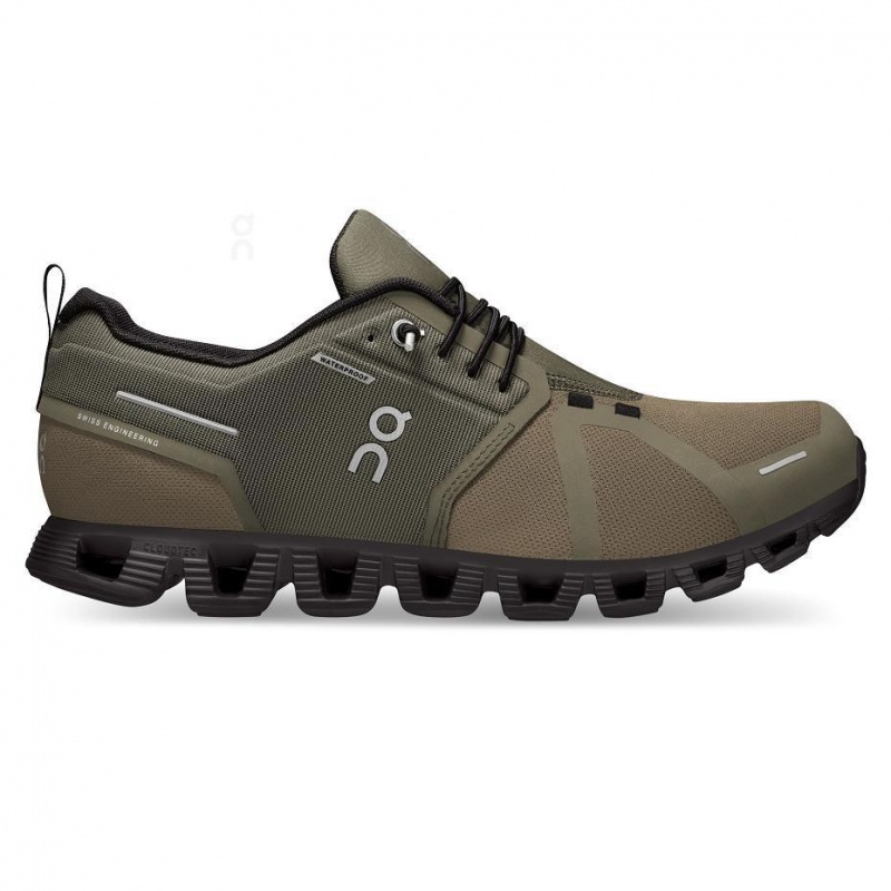 Olive On Cloud 5 Waterproof Men\'s Sneakers | USA_ON8293