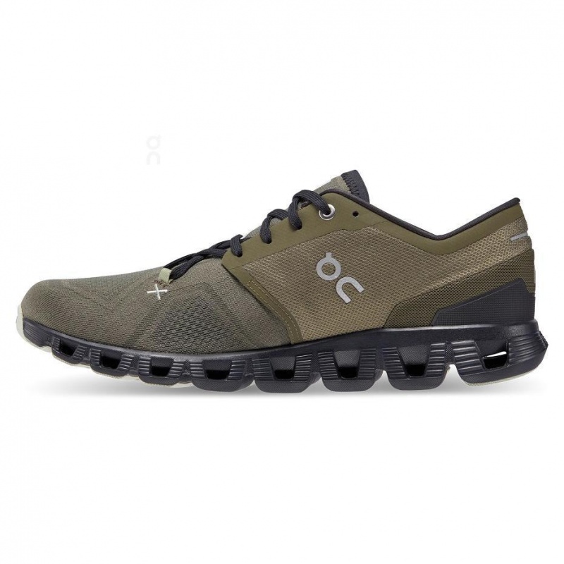 Olive On Cloud X 3 Men's Road Running Shoes | USA_ON9020