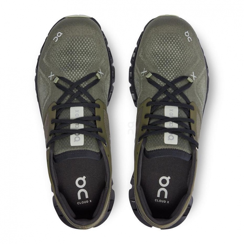 Olive On Cloud X 3 Men's Road Running Shoes | USA_ON9020