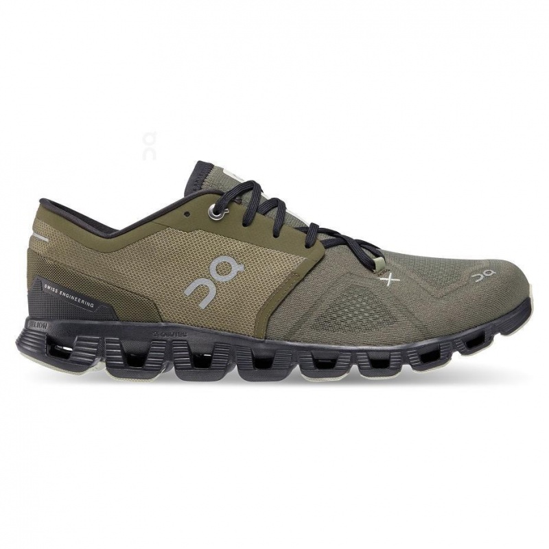 Olive On Cloud X 3 Men\'s Road Running Shoes | USA_ON9020