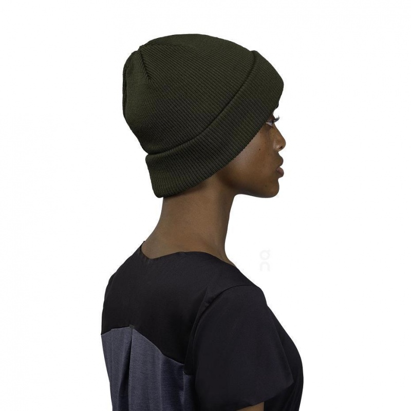 Olive On Merino Men's Beanie | USA_ON9142