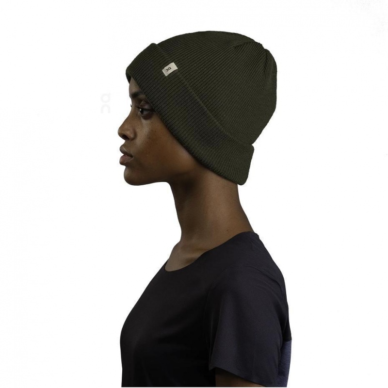 Olive On Merino Women's Beanie | USA_ON8692