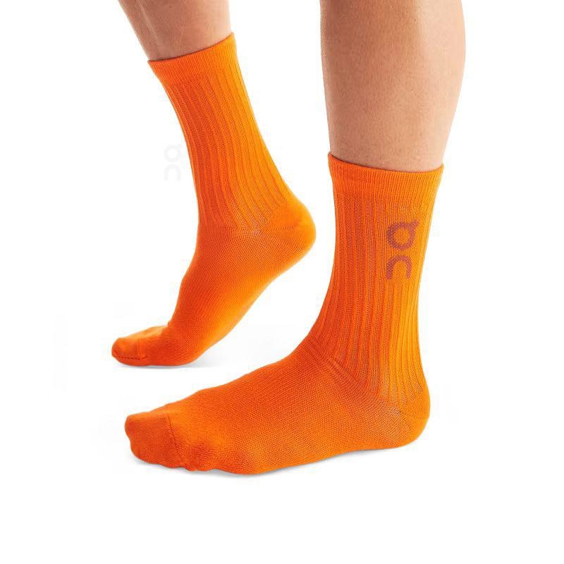 Orange / Purple / Black On Logo 3-Pack Women's Socks | USA_ON8839