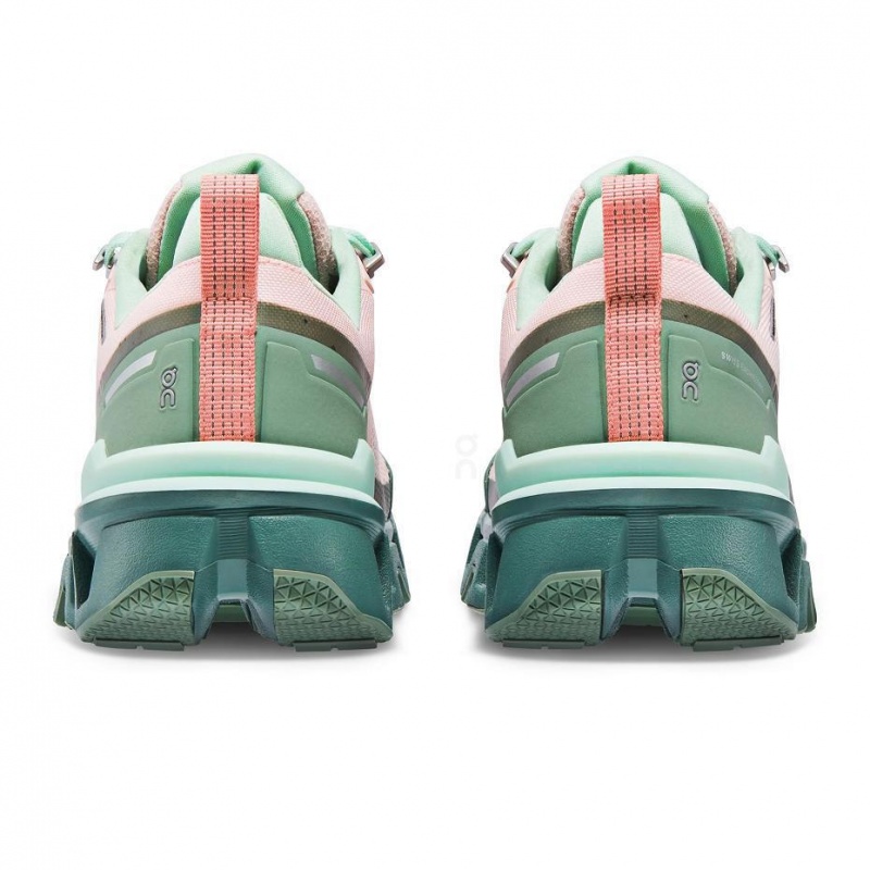 Pink / Green On Cloudwander Waterproof Women's Hiking Shoes | USA_ON8826