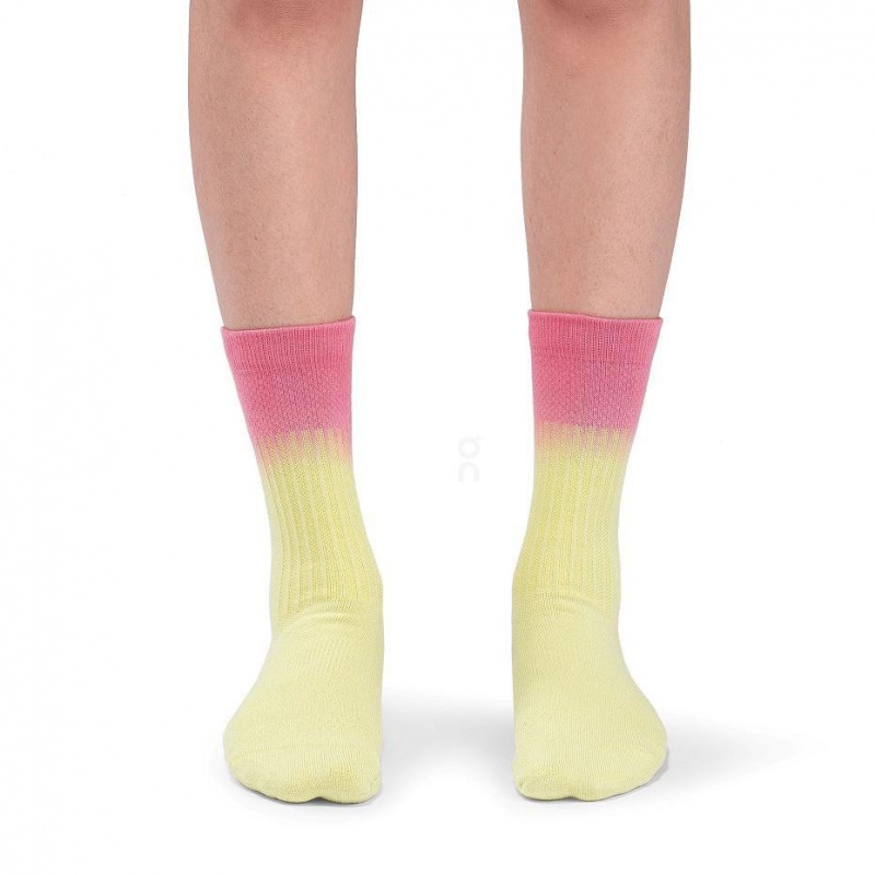 Pink / Yellow On All-Day Men's Socks | USA_ON8319
