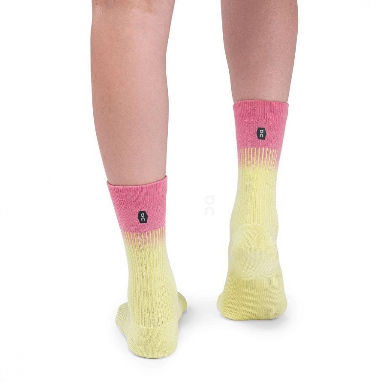 Pink / Yellow On All-Day Men's Socks | USA_ON8319