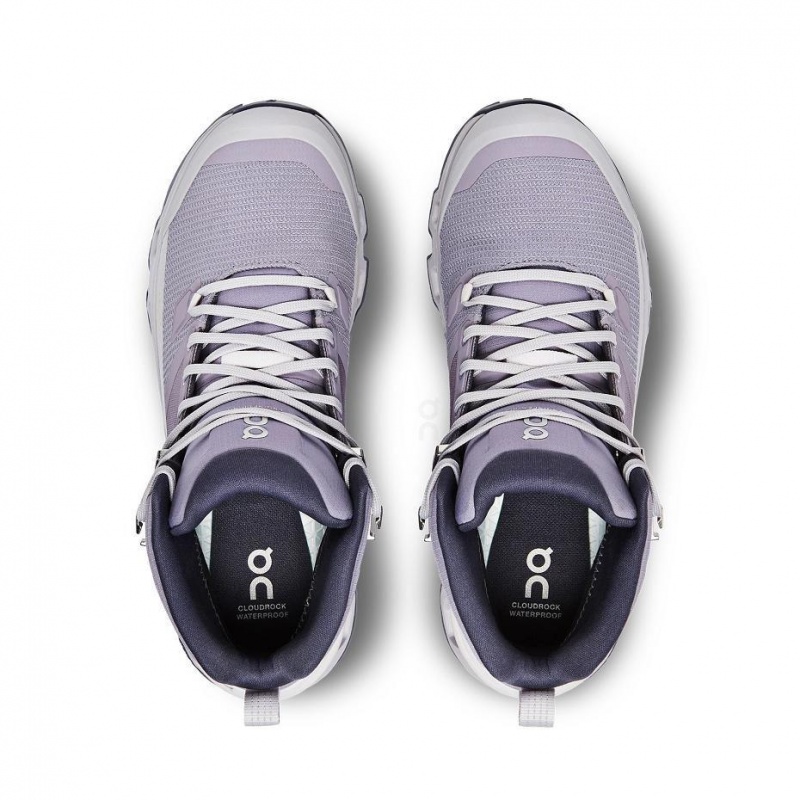 Purple On Cloudrock 2 Waterproof Women's Hiking Boots | USA_ON1171