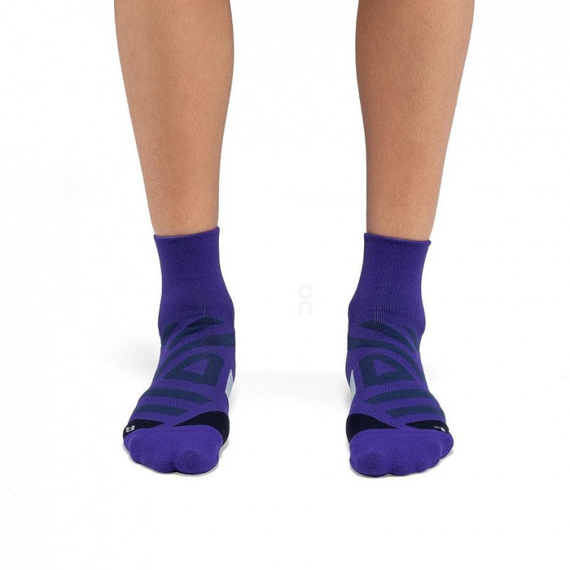 Purple On Performance Mid Men's Socks | USA_ON8879