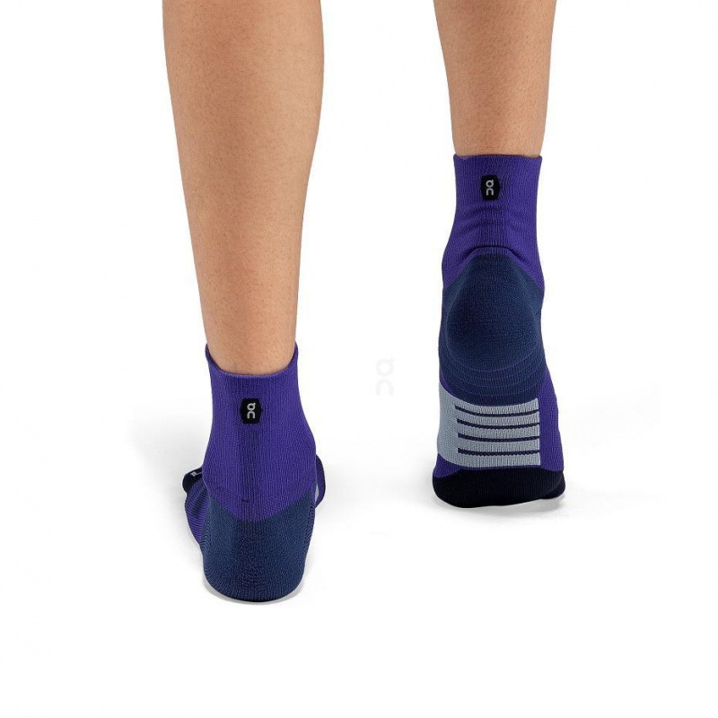 Purple On Performance Mid Men's Socks | USA_ON8879