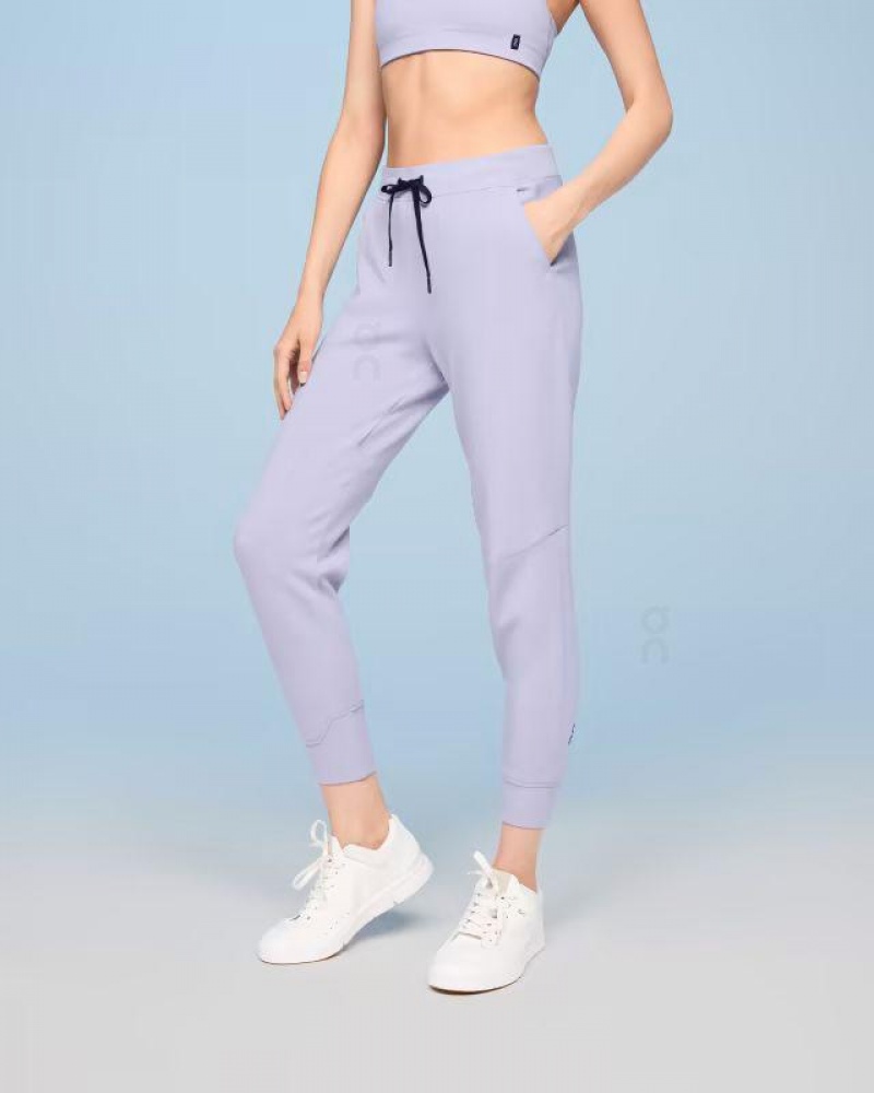 Purple On Sweat Women's Pants | USA_ON8917