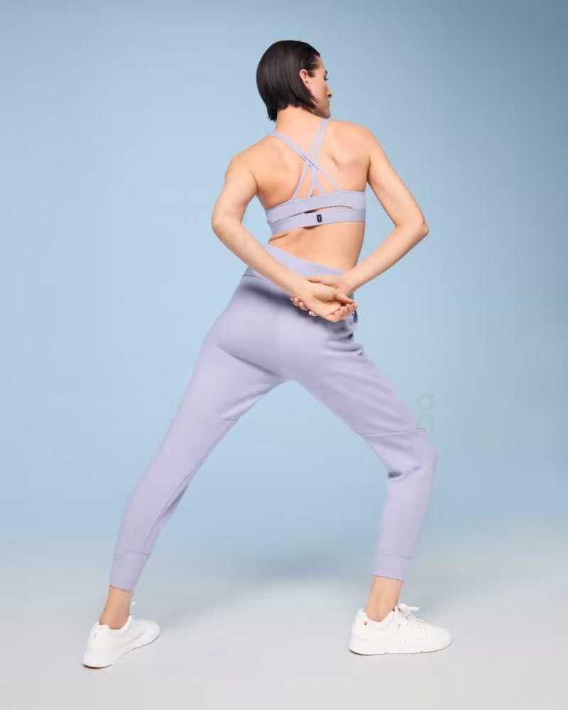 Purple On Sweat Women's Pants | USA_ON8917