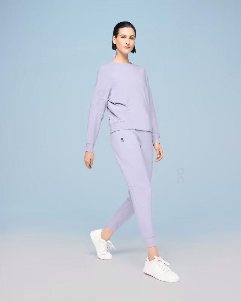 Purple On Sweat Women's Pants | USA_ON8917