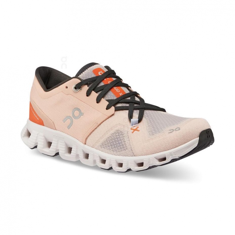 Rose On Cloud X 3 Women's Road Running Shoes | USA_ON8596