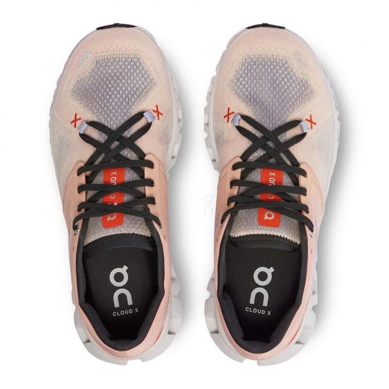 Rose On Cloud X 3 Women's Road Running Shoes | USA_ON8596