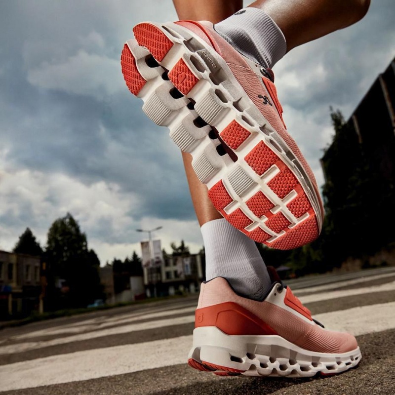 Rose On Cloudstratus Women's Road Running Shoes | USA_ON8979