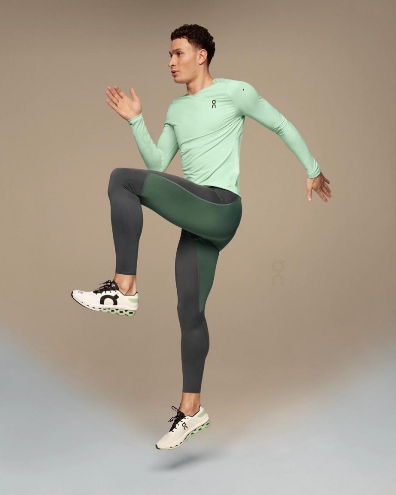 Turquoise On Performance Long-T Men's T-shirts | USA_ON8911