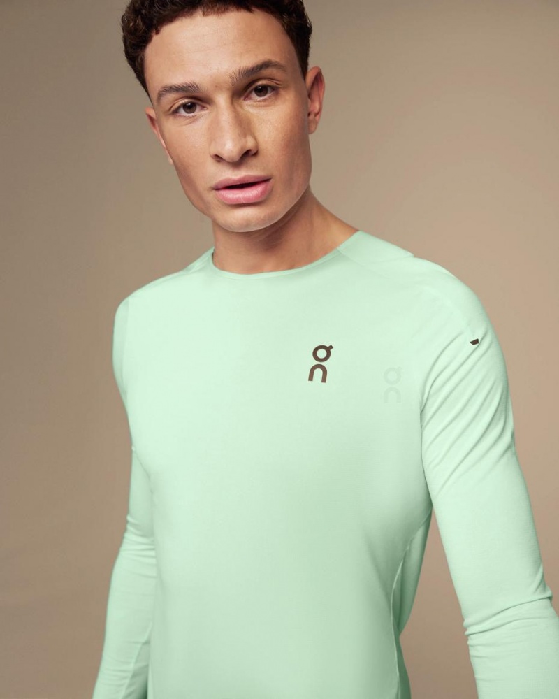 Turquoise On Performance Long-T Men's T-shirts | USA_ON8911