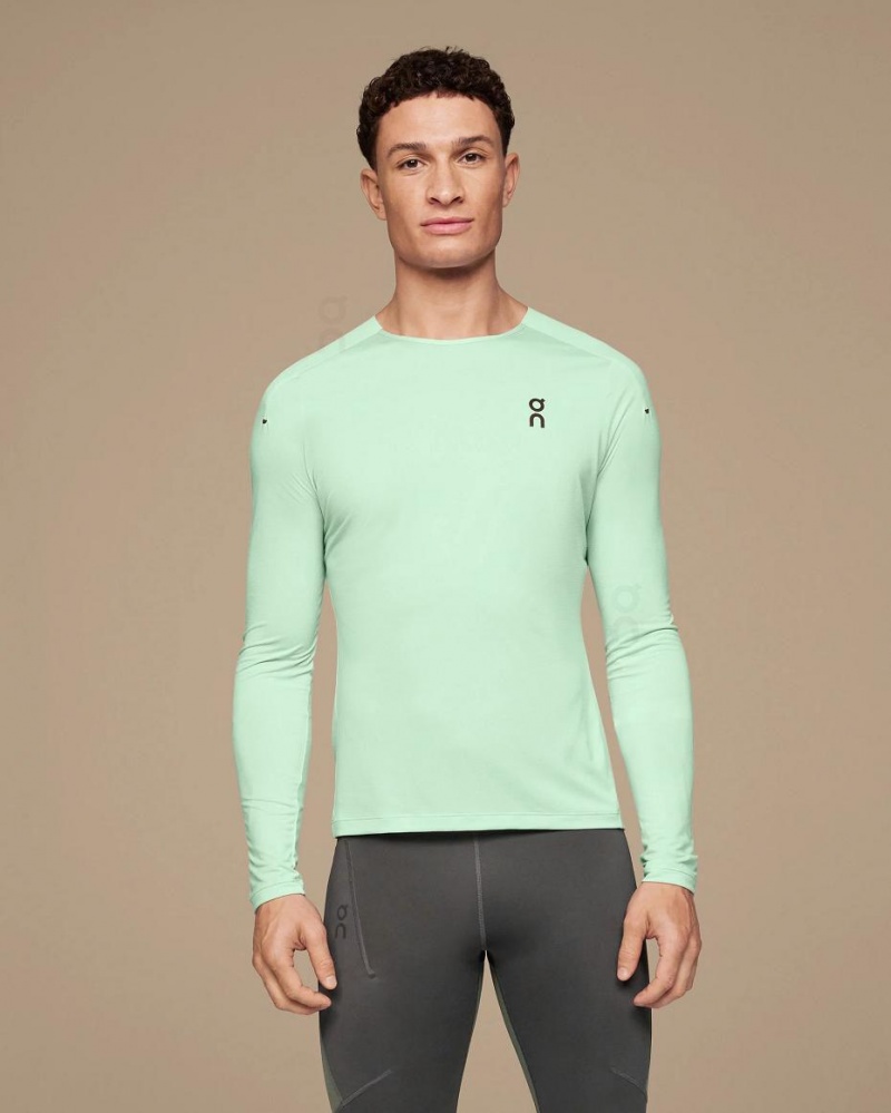 Turquoise On Performance Long-T Men\'s T-shirts | USA_ON8911