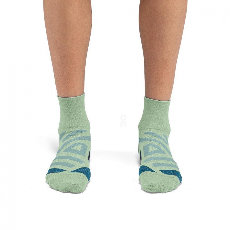 Turquoise On Performance Mid Men's Socks | USA_ON8689