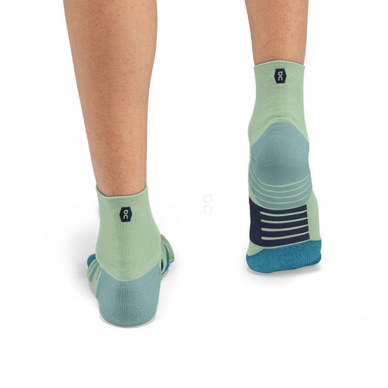 Turquoise On Performance Mid Men's Socks | USA_ON8689