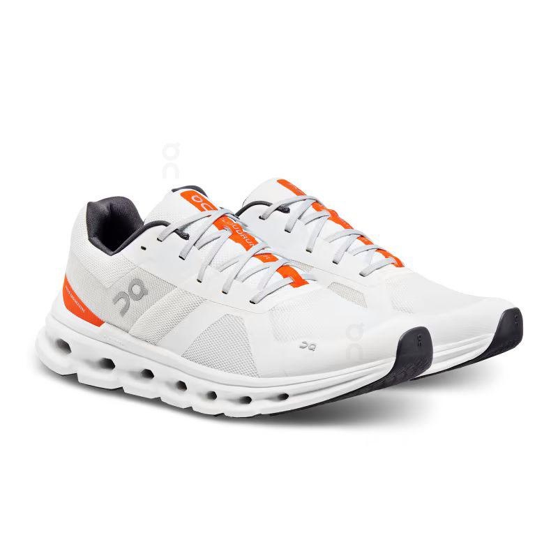 White On Cloudrunner Wide Men's Road Running Shoes | USA_ON8831