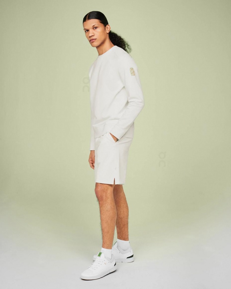 White On Crew Neck Men's Sweatshirts | USA_ON1181